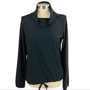 Vintage Qiana Pullover Top Bust 38" Funnel-neck Long Sleeve S